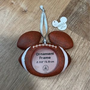 Disney Parks Mickey Mouse Football Photo Frame Ornament with Stand